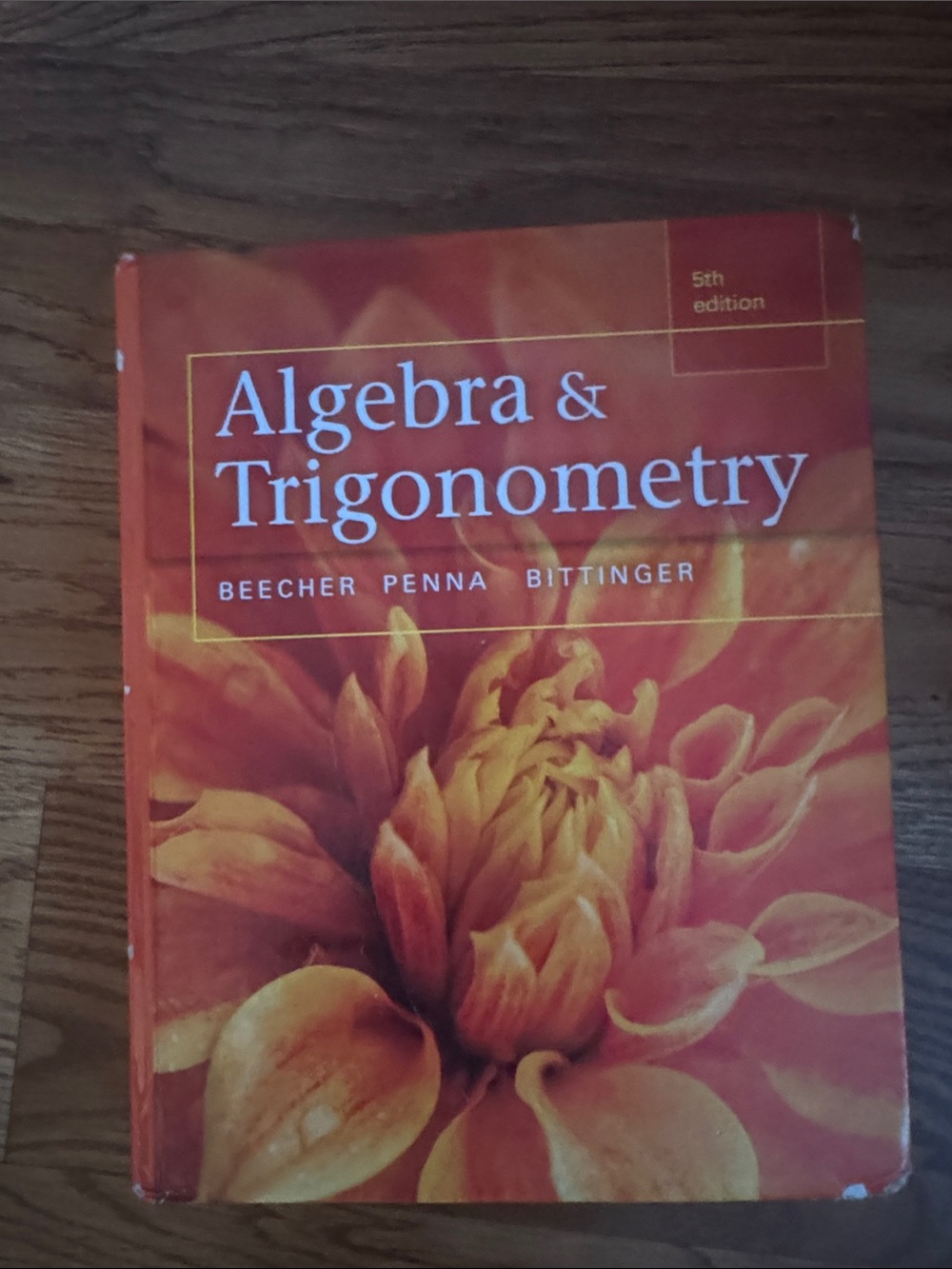 Algebra & Trigonometry Textbook - Orange Floral Cover